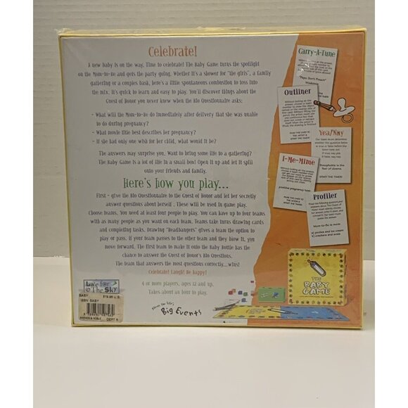 The Baby Game Expectant Parents Couples Family Party Shower Celebrations - Picture 2 of 5